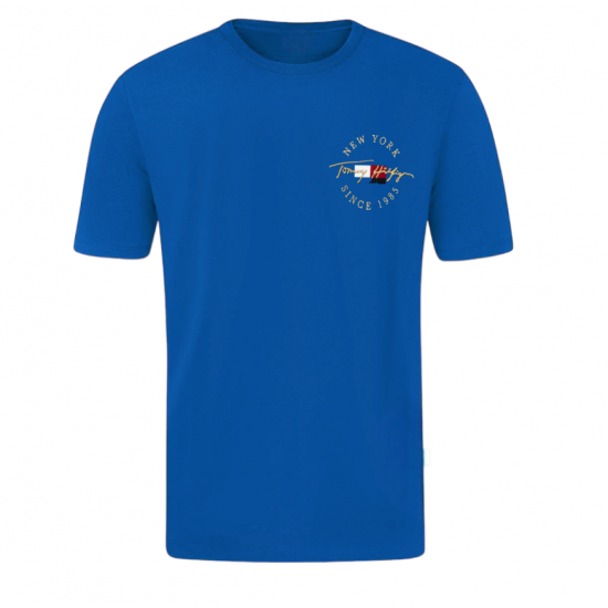 T-SHIRT 100% ΒΑΜΒΑΚΙ ΜΕ LOGO - ΜΠΛΕ ΡΟΥΑ - TOMMY NEW YORK ΜΙΚΡΟ T-SHIRT 100% ΒΑΜΒΑΚΙ ΜΕ LOGO - ΜΠΛΕ ΡΟΥΑ - TOMMY NEW YORK ΜΙΚΡΟ